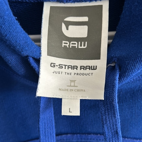 G-Star Raw Men’s Blue Hoodie Large - Picture 3 of 5